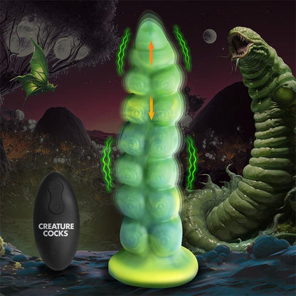 CREATURE COCKS - SQUIRMER THRUSTING AND VIBRATING DILDO WITH REMOTE SILICONE
