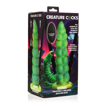 CREATURE COCKS - SQUIRMER THRUSTING AND VIBRATING DILDO WITH REMOTE SILICONE