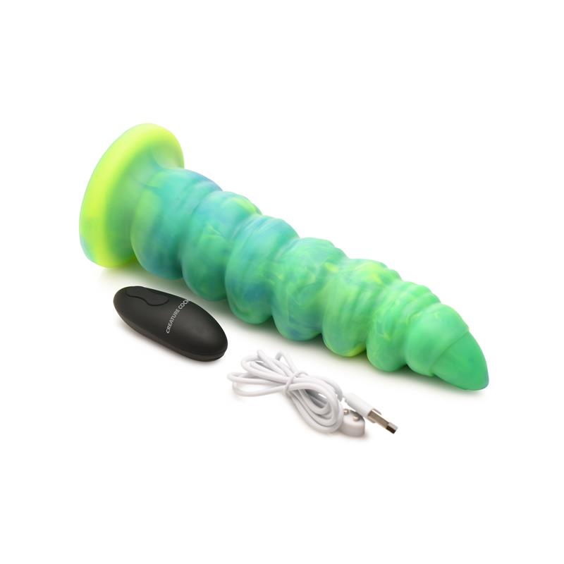 CREATURE COCKS - SQUIRMER THRUSTING AND VIBRATING DILDO WITH REMOTE SILICONE