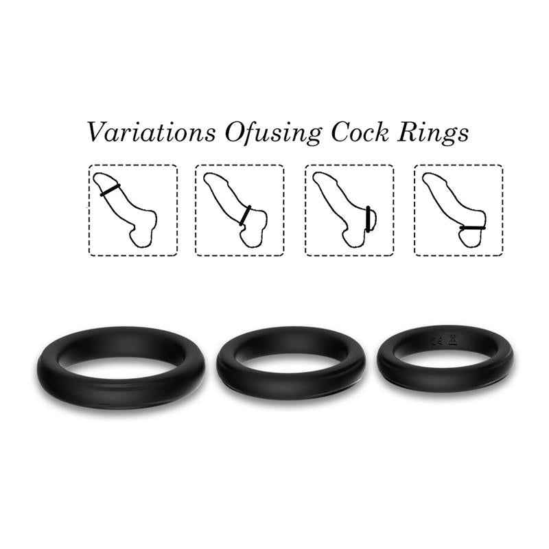 URBAN SKY - ST OF 3 PENIS RINGS