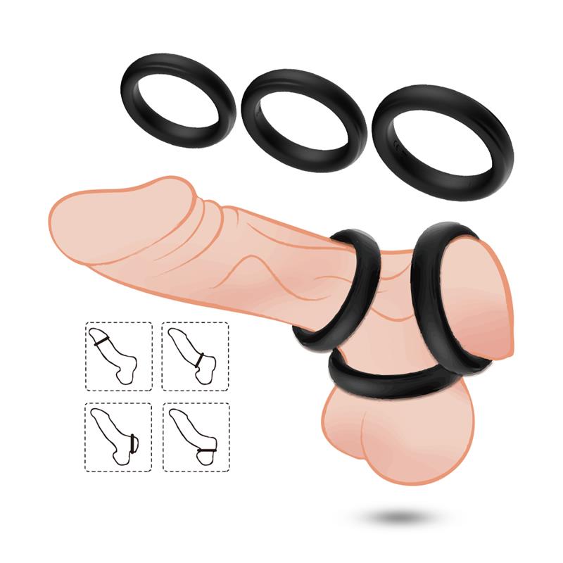 URBAN SKY - ST OF 3 PENIS RINGS
