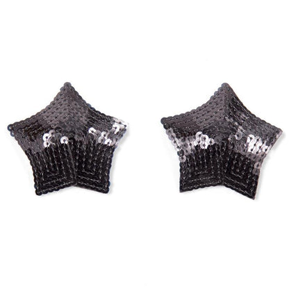 LATETOBED BDSM LINE - STAR NIPPLE COVERS WITH BLACK SEQUINS
