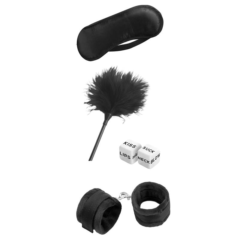 INTOYOU BDSM LINE - STARTERS BONDAGE SET 4 PIECES BLACK