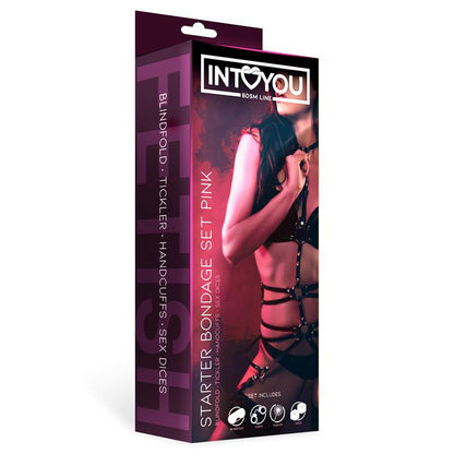 INTOYOU BDSM LINE - STARTERS BONDAGE SET 4 PIECES PINK