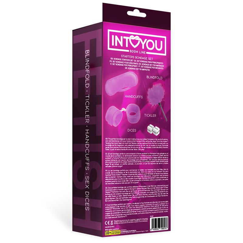 INTOYOU BDSM LINE - STARTERS BONDAGE SET 4 PIECES PURPLE