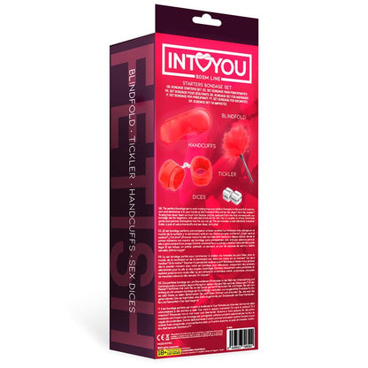 INTOYOU BDSM LINE - STARTERS BONDAGE SET 4 PIECES RED