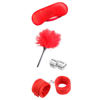 INTOYOU BDSM LINE - STARTERS BONDAGE SET 4 PIECES RED