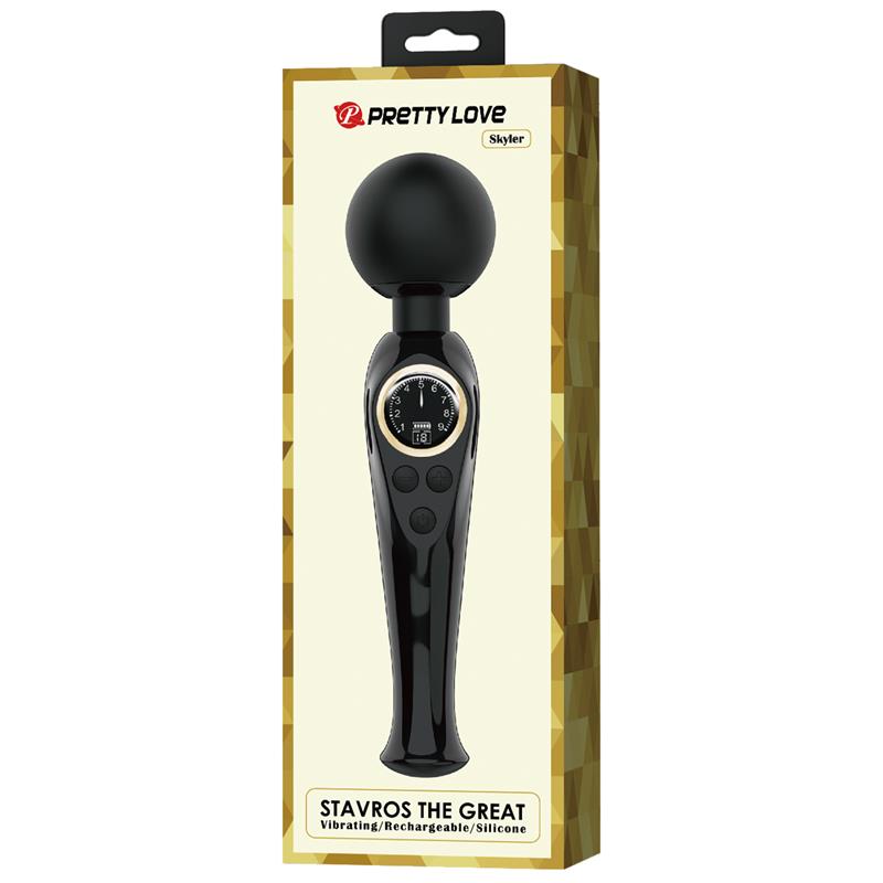 PRETTYLOVE - STAVROS THE GREAT WAND WITH DIGITAL SCREEN BLACK