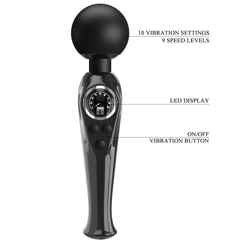 PRETTYLOVE - STAVROS THE GREAT WAND WITH DIGITAL SCREEN BLACK