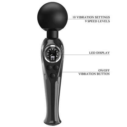 PRETTYLOVE - STAVROS THE GREAT WAND WITH DIGITAL SCREEN BLACK