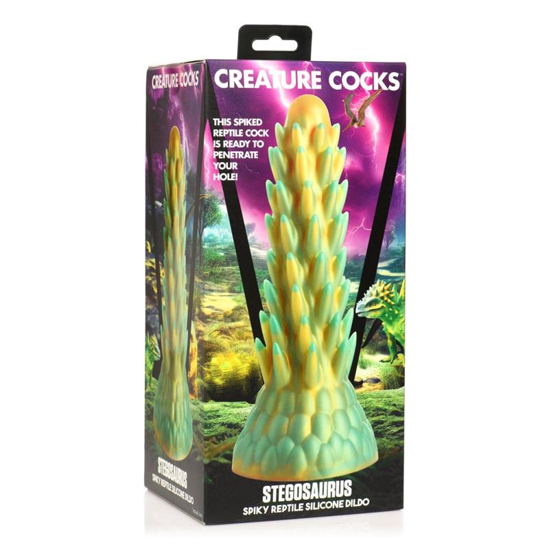 CREATURE COCKS - STEGOSAURUS SPIKY REPTILE DILDO