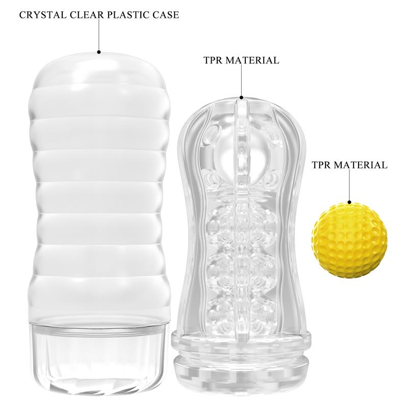 PRETTYLOVE - STELLAR BALL-ROLLING MASTURBATOR CUP YELLOW