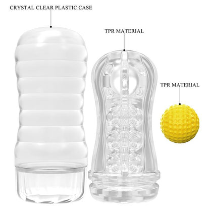 PRETTYLOVE - STELLAR BALL-ROLLING MASTURBATOR CUP YELLOW