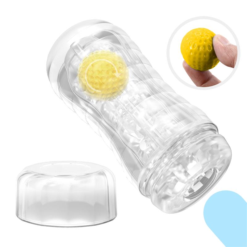 PRETTYLOVE - STELLAR BALL-ROLLING MASTURBATOR CUP YELLOW