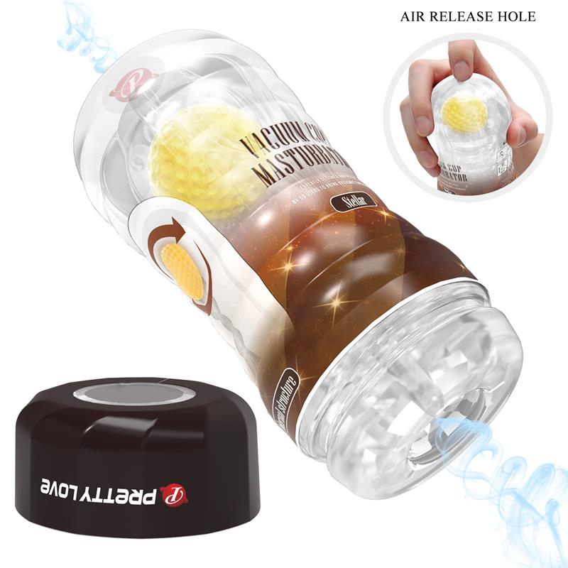 PRETTYLOVE - STELLAR BALL-ROLLING MASTURBATOR CUP YELLOW