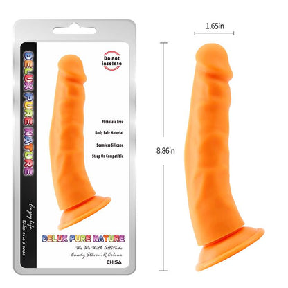 CHISA - STEVEN.R LIQUID SILICONE DILDO ORANGE 22.5CM