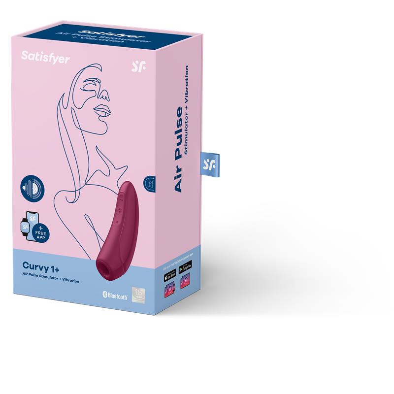 SATISFYER - STIMULADOR CURVY 1+ ROSE RED