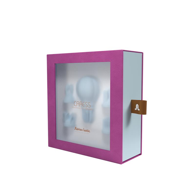 ADRIEN LASTIC - STIMULATOR CARESS VIBRATION AND ROTATION LIGHT BLUE