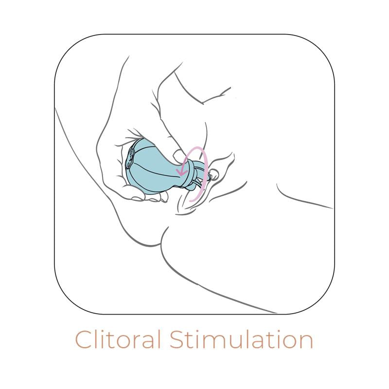 ADRIEN LASTIC - STIMULATOR CARESS VIBRATION AND ROTATION LIGHT BLUE