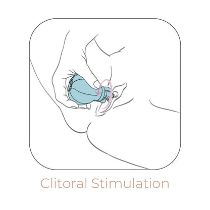 ADRIEN LASTIC - STIMULATOR CARESS VIBRATION AND ROTATION LIGHT BLUE