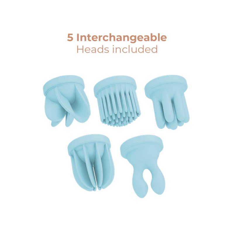 ADRIEN LASTIC - STIMULATOR CARESS VIBRATION AND ROTATION LIGHT BLUE
