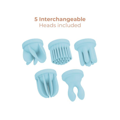 ADRIEN LASTIC - STIMULATOR CARESS VIBRATION AND ROTATION LIGHT BLUE