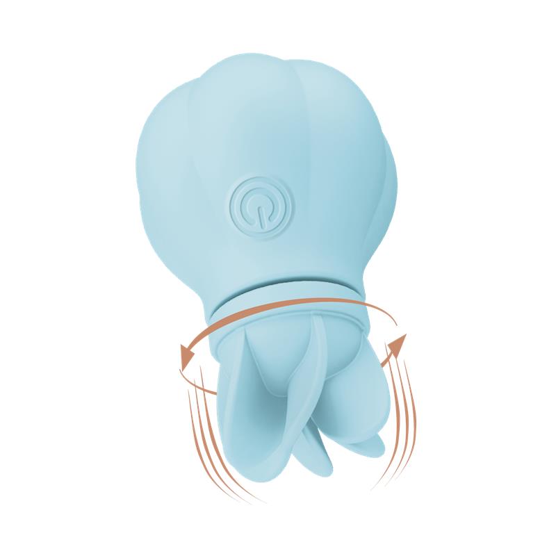 ADRIEN LASTIC - STIMULATOR CARESS VIBRATION AND ROTATION LIGHT BLUE