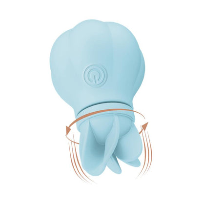 ADRIEN LASTIC - STIMULATOR CARESS VIBRATION AND ROTATION LIGHT BLUE