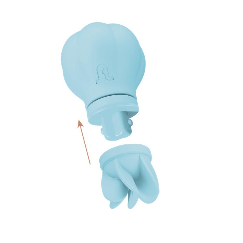 ADRIEN LASTIC - STIMULATOR CARESS VIBRATION AND ROTATION LIGHT BLUE