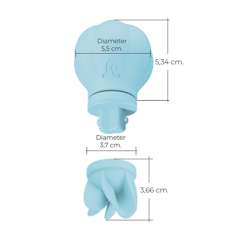 ADRIEN LASTIC - STIMULATOR CARESS VIBRATION AND ROTATION LIGHT BLUE