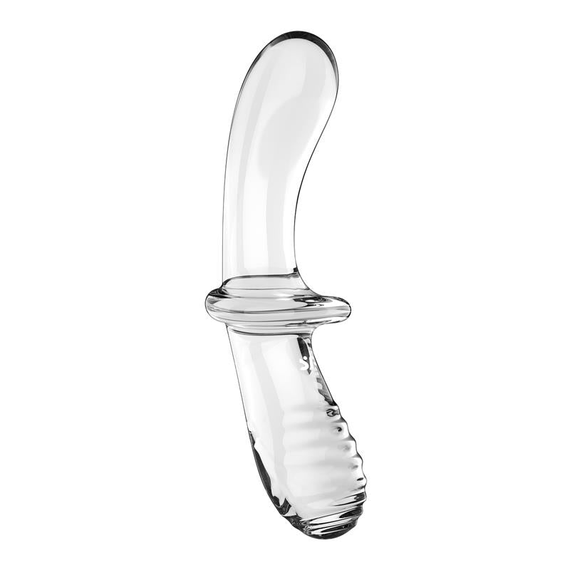 SATISFYER - STIMULATOR DOUBLE CRYSTAL HOT AND COLD CLEAR