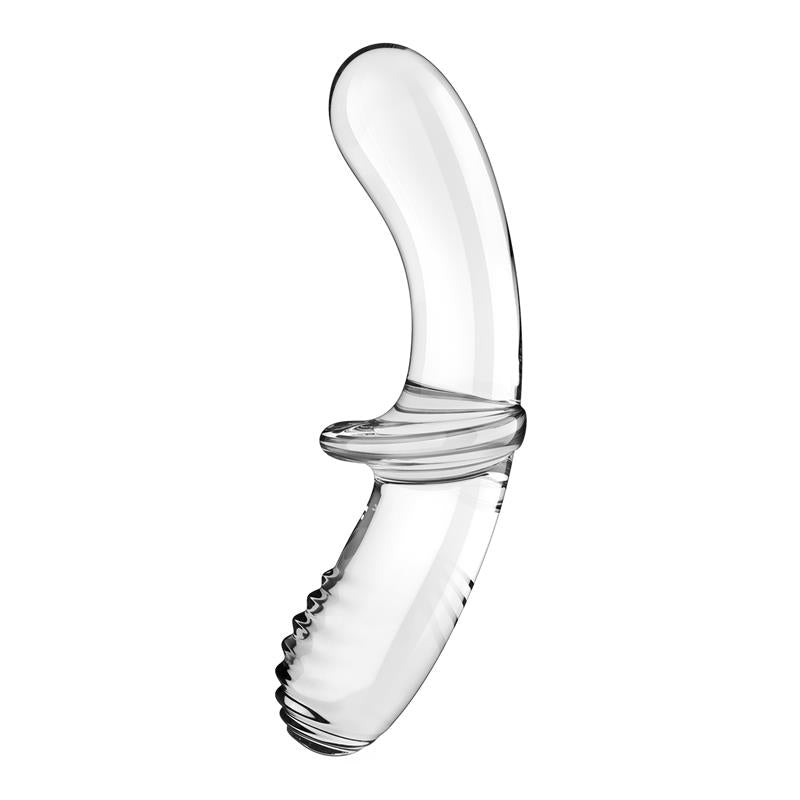 SATISFYER - STIMULATOR DOUBLE CRYSTAL HOT AND COLD CLEAR