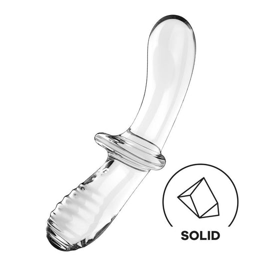 SATISFYER - STIMULATOR DOUBLE CRYSTAL HOT AND COLD CLEAR