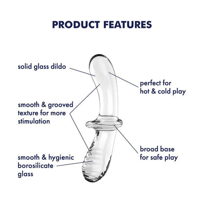 SATISFYER - STIMULATOR DOUBLE CRYSTAL HOT AND COLD CLEAR