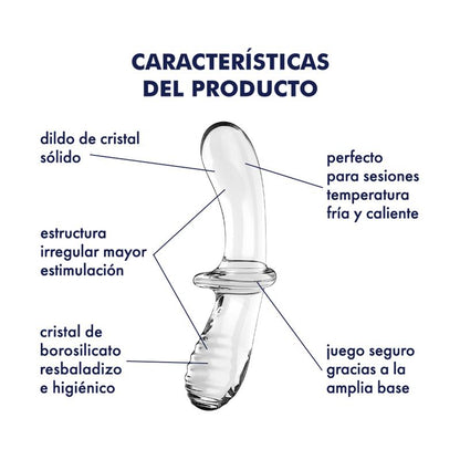 SATISFYER - STIMULATOR DOUBLE CRYSTAL HOT AND COLD CLEAR
