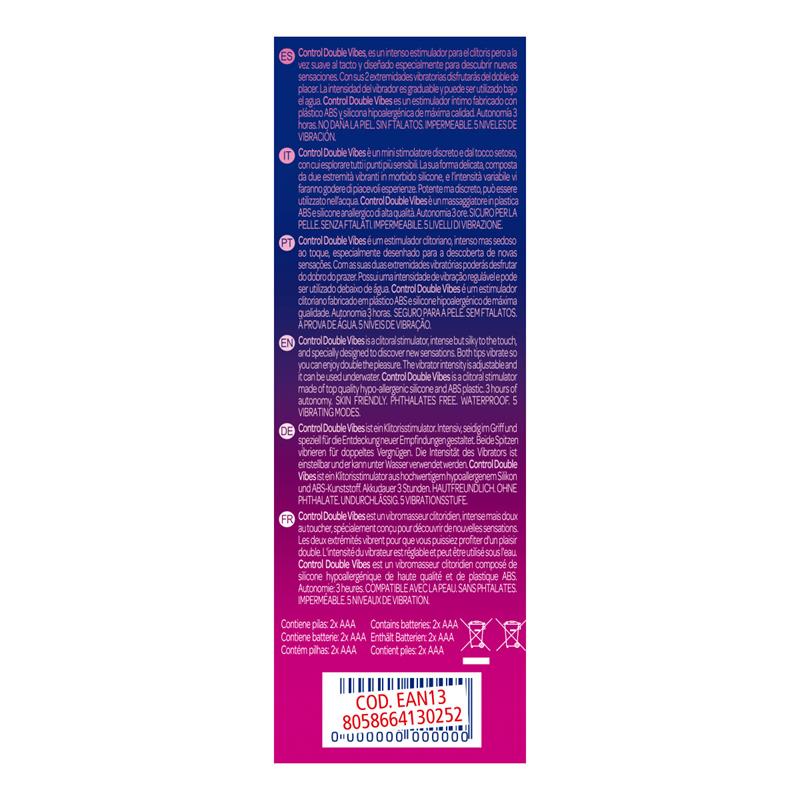 CONTROL - STIMULATOR DOUBLE VIBE 5