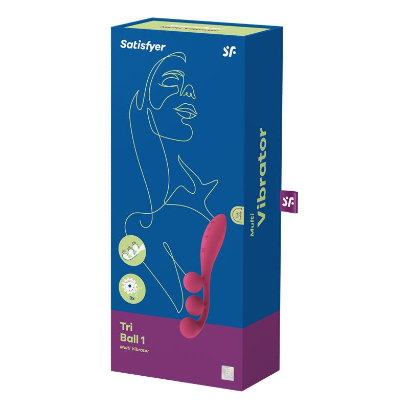 SATISFYER - STIMULATOR TRI BALL 1 RED