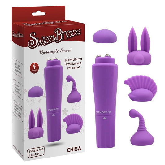 CHISA - STIMULATOR WITH 4 HEADS SWEET PURPLE