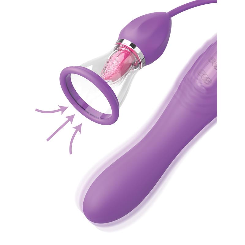 FANTASY FOR HER - STIMULATOR WITH TONGUE, SUCTION AND VIBRATION  HER ULTIMATE PLEASURE MAX