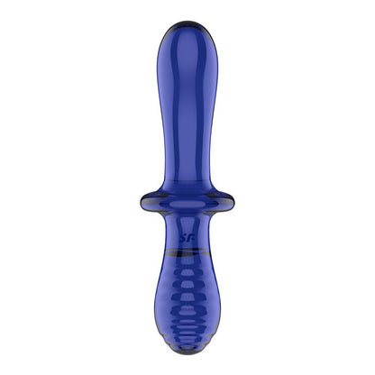 SATISFYER - STIMULATEUR DOUBLE CRYSTAL CHAUD ET FROID BLEU