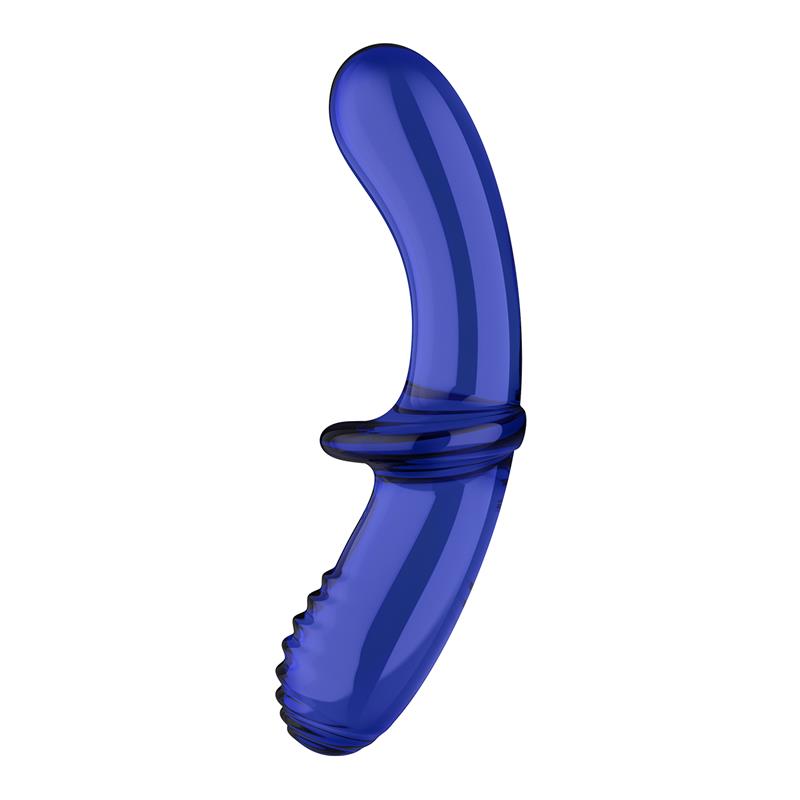SATISFYER - STIULATOR DOUBLE CRYSTAL HOT AND COLD BLUE