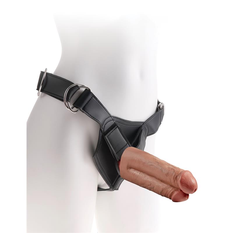 KING COCK - STRAP-ON HARNESS TWO COCKS ONE HOLE 7 TAN