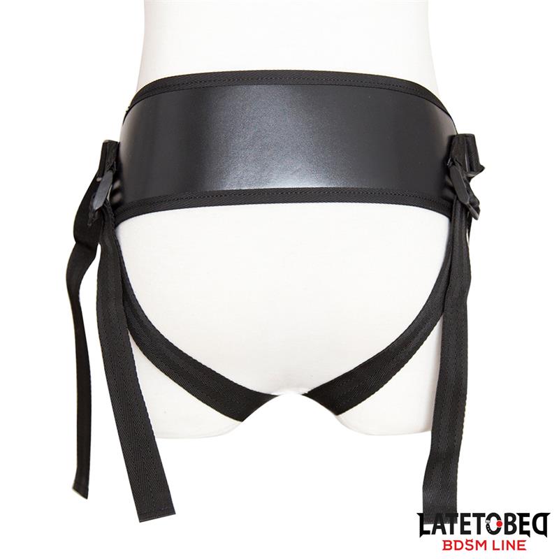 LATETOBED BDSM LINE - STRAP-ON HARNESS WIDE BELT ADJUSTABLE