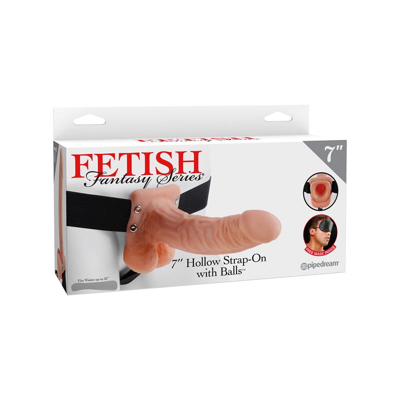 FETISH FANTASY SERIES - STRAP-ON HOLLOW DILDO 7 FLESH