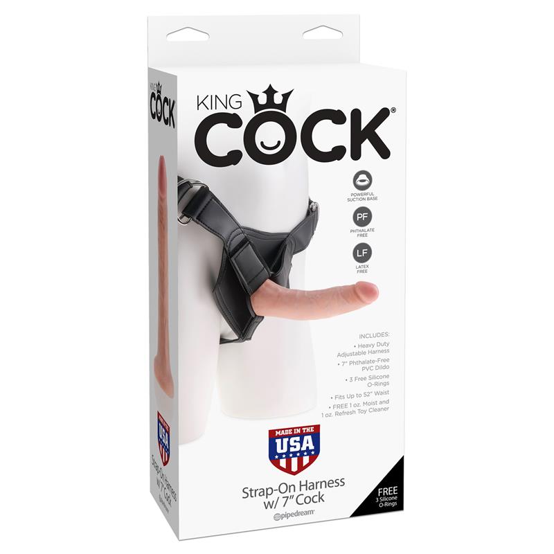 KING COCK - STRAP-ON WITH DILDO 7 - FLESH