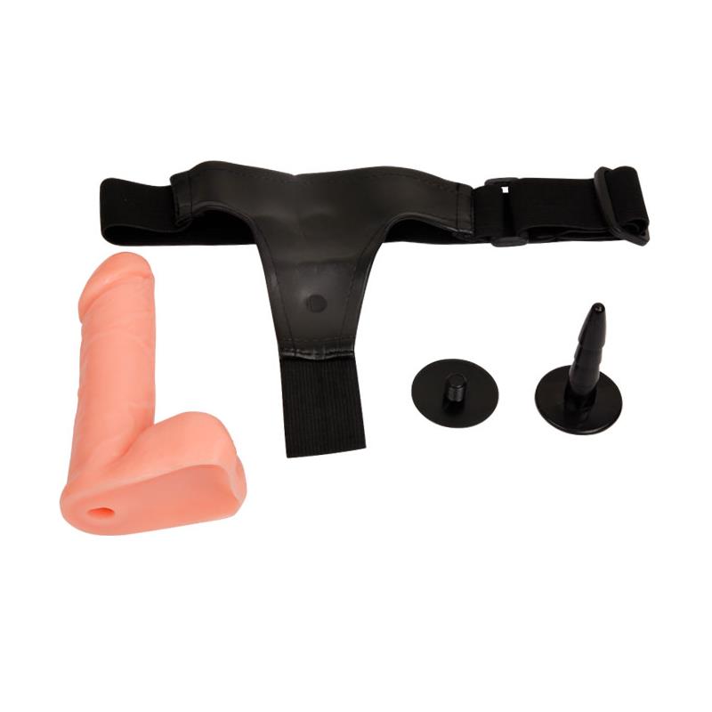BAILE - STRAP-ON WITH DILDO AND TESTICLES 17.5 CM