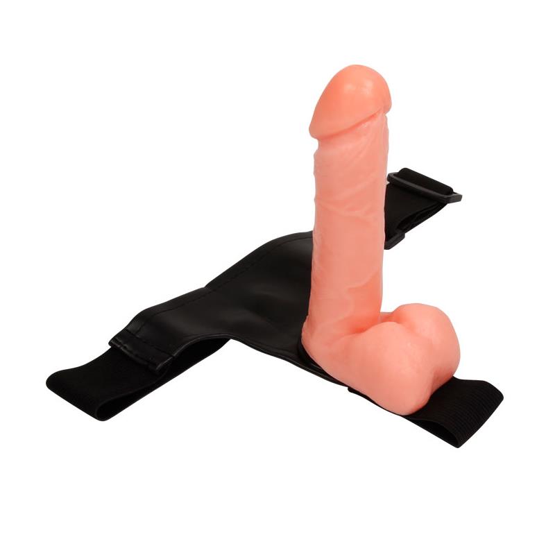 BAILE - STRAP-ON WITH DILDO AND TESTICLES 17.5 CM