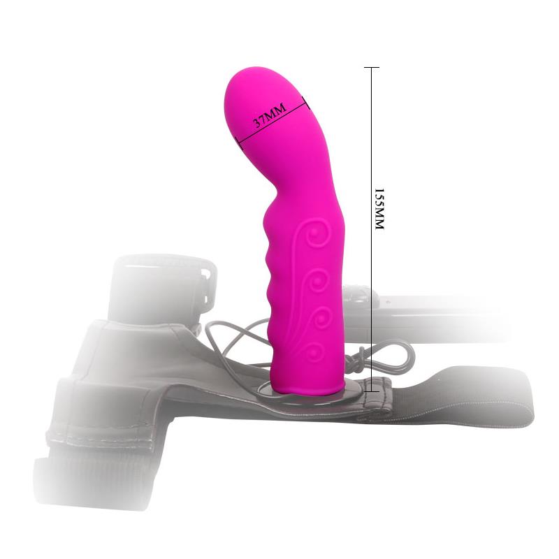 BAILE - STRAP-ON WITH DILDO PURPLE 15.5 CM