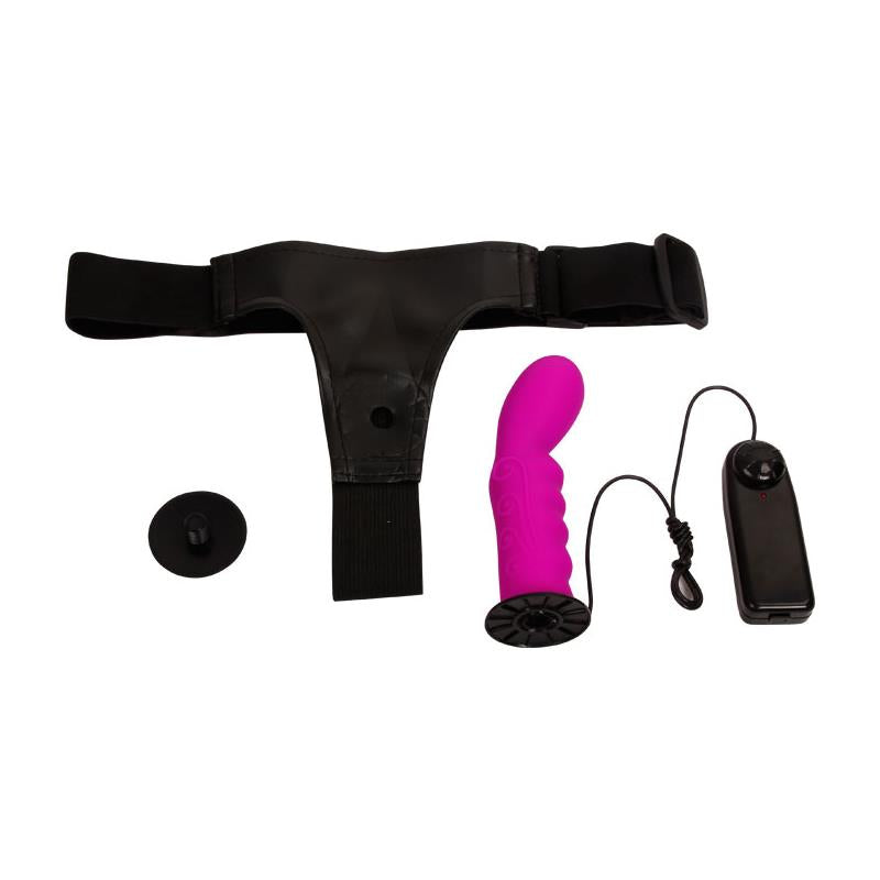 BAILE - STRAP-ON WITH DILDO PURPLE 15.5 CM
