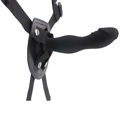 CHISA - STRAP-ON WITH DILDO RUMPY SILICONE BLACK